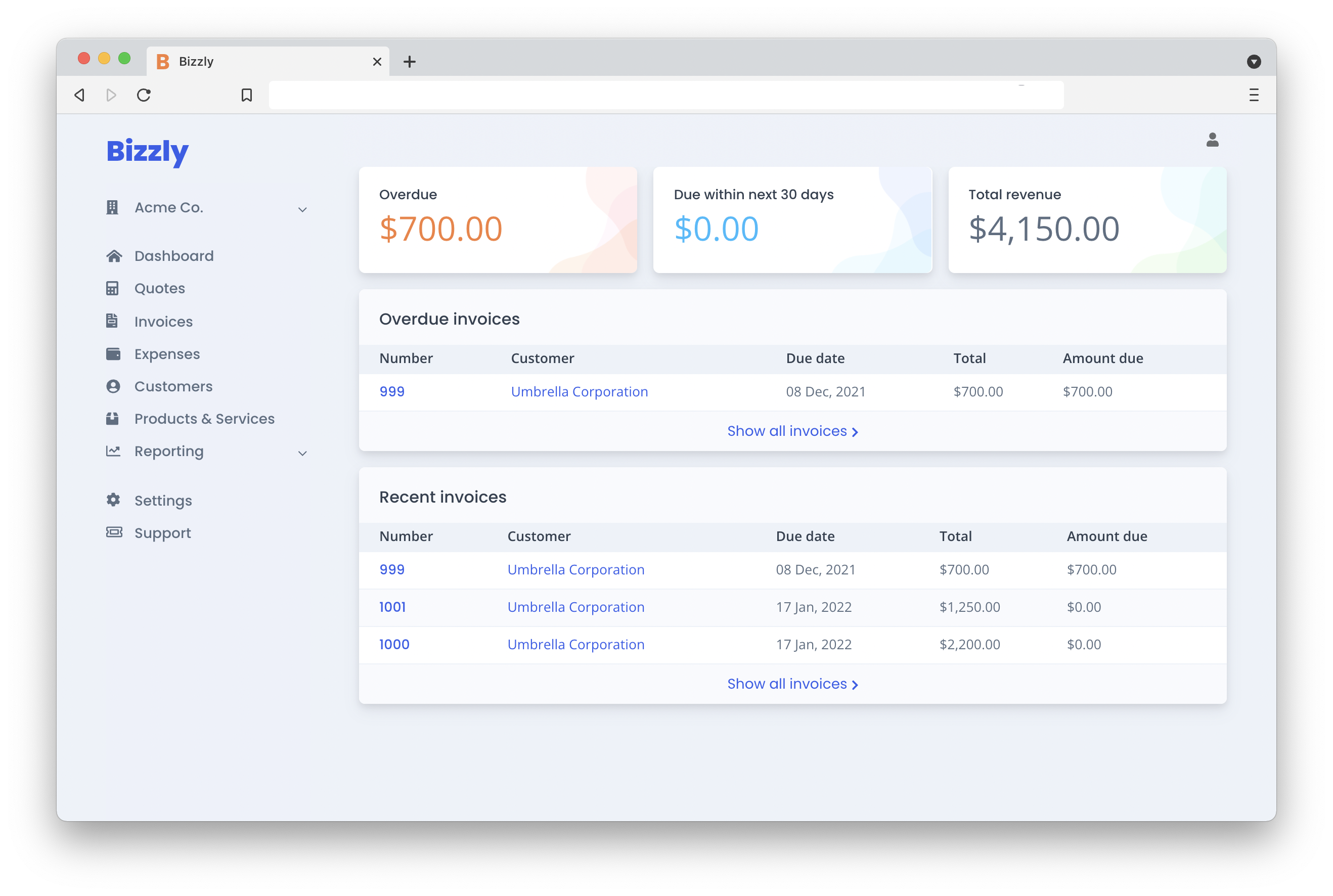 beautiful and simple invoicing preview